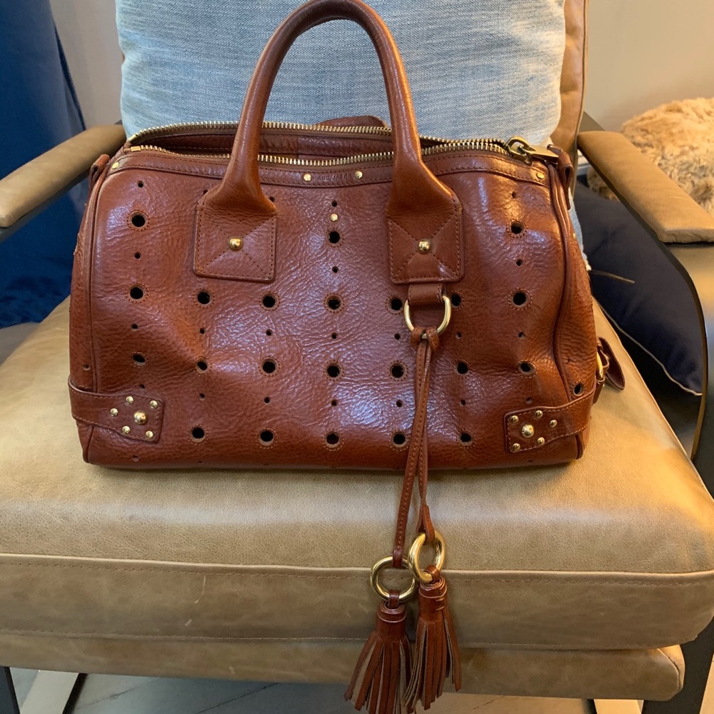 Marc Jacobs Camel Leather Brown Hangbag w/ Tassels